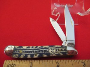Case 2008 Blue Jean Bone Handle Peanut Pattern # 6220 SS