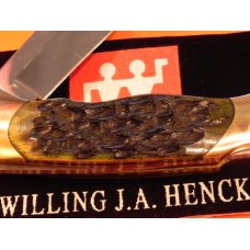 Vintage J A Henckels 4" Folding Hunter Knife w/ Green Pick Bone Handles - NOS **RESERVED FOR MIKE** Vintage J A Henckels 4" Folding Hunter Knife w/ Green Pick Bone Handles - NOS **RESERVED FOR MIKE**