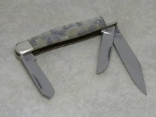 Bulldog Brand Germany Silver Fingerprint Stockman Knife c.2004 - Federal Shield Bulldog Brand Germany Silver Fingerprint Stockman Knife c.2004 - Federal Shield