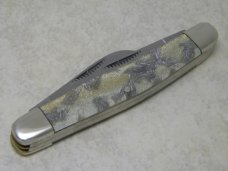 Bulldog Brand Germany Silver Fingerprint Stockman Knife c.2004 - Federal Shield Bulldog Brand Germany Silver Fingerprint Stockman Knife c.2004 - Federal Shield