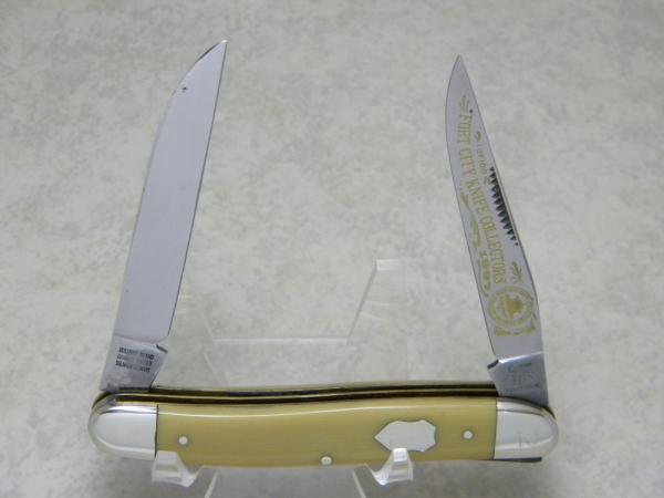 Bulldog Brand Germany Waterfall "Fort City Knife Collectors" Hawbaker Muskrat Knife c.1996 Bulldog Brand Germany Waterfall "Fort City Knife Collectors" Hawbaker Muskrat Knife c.1996
