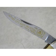 Bulldog Brand Germany Waterfall "Fort City Knife Collectors" Hawbaker Muskrat Knife c.1996 Bulldog Brand Germany Waterfall "Fort City Knife Collectors" Hawbaker Muskrat Knife c.1996