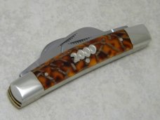 Bulldog Brand Germany Oyster Shell "Anno Domini 2000" Etch 4 Blade Congress Knife c.2000