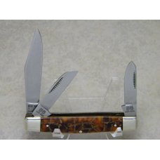 Bulldog Brand Germany Oyster Shell Medium Stockman Knife - "Bulldog Brand" Etch Bulldog Brand Germany Oyster Shell Medium Stockman Knife - "Bulldog Brand" Etch