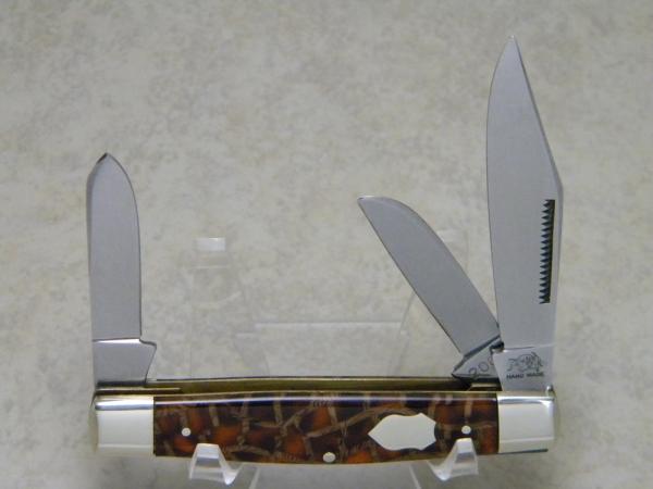 Bulldog Brand Germany Oyster Shell Medium Stockman Knife c.2004 Bulldog Brand Germany Oyster Shell Medium Stockman Knife c.2004