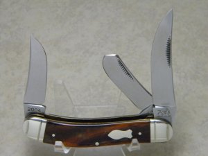 Bulldog Brand Germany Caramel Swirl Sowbelly Stockman Knife c.2004