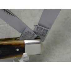 Bulldog Brand Germany Orange and Black Feathers 4 Blade Congress Knife - "Bulldog Brand" Etch Bulldog Brand Germany Orange and Black Feathers 4 Blade Congress Knife - "Bulldog Brand" Etch