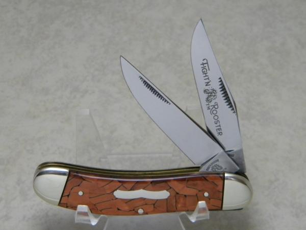 Fight'n Rooster Germany Celebrated Bronze Chip Sowbelly Knife - 1 of 70 Fight'n Rooster Germany Celebrated Bronze Chip Sowbelly Knife - 1 of 70