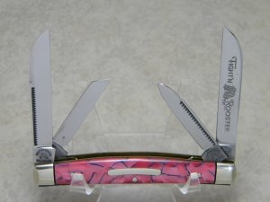 Fight'n Rooster Germany Celebrated Pink Cracked Pearl Congress Knife - 1 of 200