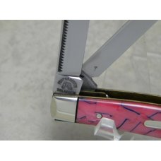 Fight'n Rooster Germany Celebrated Pink Cracked Pearl Congress Knife - 1 of 200 Fight'n Rooster Germany Celebrated Pink Cracked Pearl Congress Knife - 1 of 200