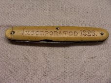 Miller Bros Cut Co Meriden  - Office Style Advertising Knife  Well Used  - Circa 1872-1926