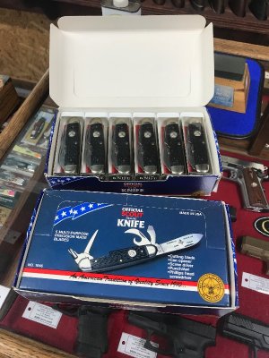 Camillus New York USA "Official Boy Scouts of America" BSA Deluxe Scout Knife in Tube - Case of 12