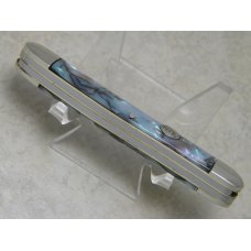 Bulldog Brand Germany Abalone Swirl Hawbaker Muskrat Knife c.1995 - High Carbon Steel - No Etch Bulldog Brand Germany Abalone Swirl Hawbaker Muskrat Knife c.1995 - High Carbon Steel - No Etch