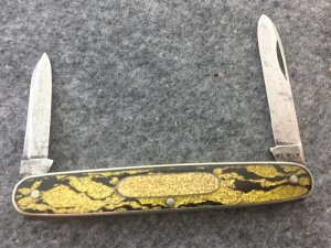 KA-BAR INTERFRAME PEN KNIFE Goldstone 