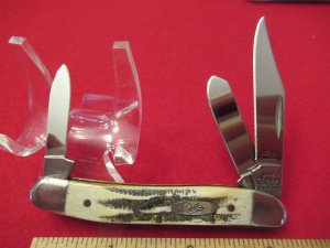Case XX 2001 Bone Stag SFO  Stockman Pattern # 6.53087  SS 