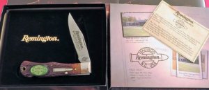 NIB!2001 REMINGTON LARGE bullet folding hunter. First production run Madison NC tang stamp and etch!