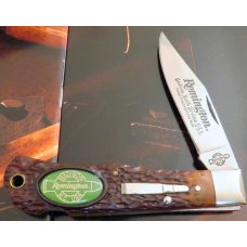 NIB!2001 REMINGTON LARGE bullet folding hunter. First production run Madison NC tang stamp and etch! NIB!2001 REMINGTON LARGE bullet folding hunter. First production run Madison NC tang stamp and etch!