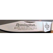 NIB!2001 REMINGTON LARGE bullet folding hunter. First production run Madison NC tang stamp and etch! NIB!2001 REMINGTON LARGE bullet folding hunter. First production run Madison NC tang stamp and etch!