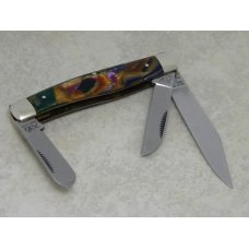 Bulldog Brand Germany Purple Swirl Stockman Knife c.1995 - High Carbon Steel - No Etch - 1 of 100 Bulldog Brand Germany Purple Swirl Stockman Knife c.1995 - High Carbon Steel - No Etch - 1 of 100