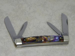 Bulldog Brand Germany Purple Swirl Congress Knife c.1995 - High Carbon Steel - No Etch - 1 of 100