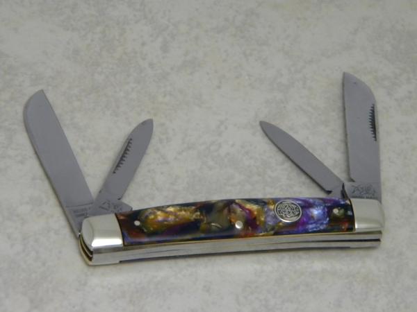 Bulldog Brand Germany Purple Swirl Congress Knife c.1995 - High Carbon Steel - No Etch - 1 of 100 Bulldog Brand Germany Purple Swirl Congress Knife c.1995 - High Carbon Steel - No Etch - 1 of 100