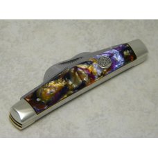 Bulldog Brand Germany Purple Swirl Congress Knife c.1995 - High Carbon Steel - No Etch - 1 of 100 Bulldog Brand Germany Purple Swirl Congress Knife c.1995 - High Carbon Steel - No Etch - 1 of 100