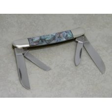 Bulldog Brand Germany Abalone Congress Knife c.1993 - Surgical Steel - Pit Bulls Trade Mark Etch Bulldog Brand Germany Abalone Congress Knife c.1993 - Surgical Steel - Pit Bulls Trade Mark Etch