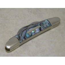 Bulldog Brand Germany Abalone Congress Knife c.1993 - Surgical Steel - Pit Bulls Trade Mark Etch Bulldog Brand Germany Abalone Congress Knife c.1993 - Surgical Steel - Pit Bulls Trade Mark Etch