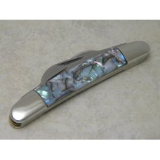 Bulldog Brand Germany Abalone Congress Knife c.1993 - Surgical Steel - Pit Bulls Trade Mark Etch Bulldog Brand Germany Abalone Congress Knife c.1993 - Surgical Steel - Pit Bulls Trade Mark Etch