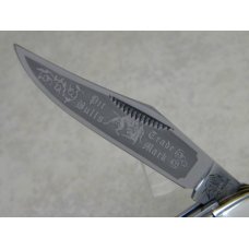 Bulldog Brand Germany Abalone 3 Blade Trapper Knife 2nd Generation - Pit Bulls Trade Mark Etch Bulldog Brand Germany Abalone 3 Blade Trapper Knife 2nd Generation - Pit Bulls Trade Mark Etch