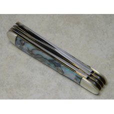 Bulldog Brand Germany Abalone 3 Blade Trapper Knife 2nd Generation - Pit Bulls Trade Mark Etch Bulldog Brand Germany Abalone 3 Blade Trapper Knife 2nd Generation - Pit Bulls Trade Mark Etch