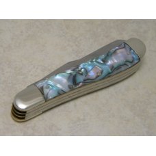 Bulldog Brand Germany Abalone 3 Blade Trapper Knife 2nd Generation - Pit Bulls Trade Mark Etch Bulldog Brand Germany Abalone 3 Blade Trapper Knife 2nd Generation - Pit Bulls Trade Mark Etch