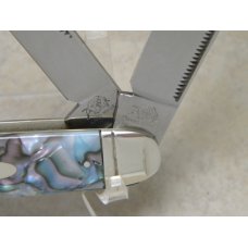 Bulldog Brand Germany Abalone Swirl Cattle King Knife c.1993 - Surgical Inst. - No Etch Bulldog Brand Germany Abalone Swirl Cattle King Knife c.1993 - Surgical Inst. - No Etch