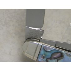 Bulldog Brand Germany Abalone Swirl Cattle King Knife c.1993 - Surgical Inst. - No Etch Bulldog Brand Germany Abalone Swirl Cattle King Knife c.1993 - Surgical Inst. - No Etch