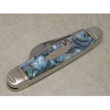 Bulldog Brand Germany Abalone Swirl Cattle King Knife c.1993 - Surgical Inst. - No Etch Bulldog Brand Germany Abalone Swirl Cattle King Knife c.1993 - Surgical Inst. - No Etch