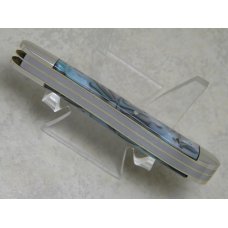 Bulldog Brand Germany Abalone Dogleg Trapper Knife c.1993 - Surgical Inst. - Old Reliable Etch Bulldog Brand Germany Abalone Dogleg Trapper Knife c.1993 - Surgical Inst. - Old Reliable Etch