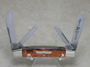 Fight'n Rooster Germany Celebrated Bronze Cracked Pearl Congress Knife - 1 of 70