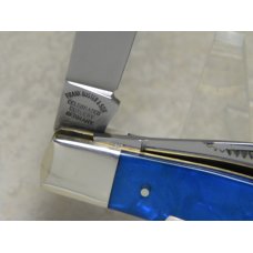 Fight'n Rooster Germany Celebrated Blue Ice Pearl "Navy" Stockman Knife c.2005 - 1 of 200