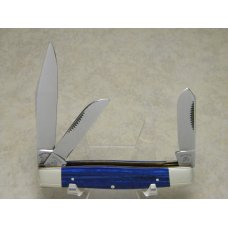 Fight'n Rooster Germany Celebrated Blue Wave "Yellow Jacket" Stockman Knife c.2006 - 1 of 600 Fight'n Rooster Germany Celebrated Blue Wave "Yellow Jacket" Stockman Knife c.2006 - 1 of 600