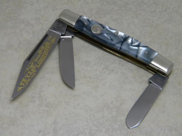 Fight'n Rooster Germany Celebrated Silver Pearl "Texas Longhorn" Stockman Knife c.1999 - 1 of 400 Fight'n Rooster Germany Celebrated Silver Pearl "Texas Longhorn" Stockman Knife c.1999 - 1 of 400