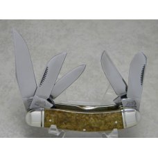 Bulldog Brand Solingen Germany "Pit Bulls Trade Mark" Etch Gold Dust 5 Blade Sowbelly Knife c.1993 Bulldog Brand Solingen Germany "Pit Bulls Trade Mark" Etch Gold Dust 5 Blade Sowbelly Knife c.1993