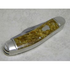 Bulldog Brand Solingen Germany "Pit Bulls Trade Mark" Etch Gold Dust 5 Blade Sowbelly Knife c.1993 Bulldog Brand Solingen Germany "Pit Bulls Trade Mark" Etch Gold Dust 5 Blade Sowbelly Knife c.1993