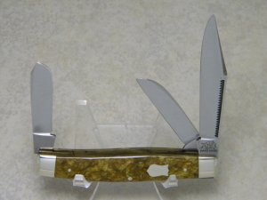 Bulldog Brand Solingen Germany "No Etch" Gold Dust Stockman Knife c.1994