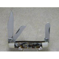 Fight'n Rooster Germany Celebrated "God Bless Texas" Stockman Knife c.1994