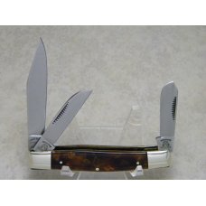 Fight'n Rooster Germany Celebrated Caramel Swirl "For Better or for Worse" Stockman Knife c.1993 Fight'n Rooster Germany Celebrated Caramel Swirl "For Better or for Worse" Stockman Knife c.1993