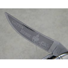 Bulldog Brand Solingen Germany "Cuttin Horse" Pearl Sowbelly Knife c.1993 - Spade Shield - 1 of 36 Bulldog Brand Solingen Germany "Cuttin Horse" Pearl Sowbelly Knife c.1993 - Spade Shield - 1 of 36