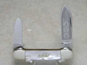 Bulldog Brand Hammer Forged Solingen Germany "Anno Domini" 2000 Pearl Canoe Knife