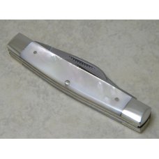 Bulldog Brand Germany Genuine Mother of Pearl "Double Dog Head" Etch Stockman Knife Bulldog Brand Germany Genuine Mother of Pearl "Double Dog Head" Etch Stockman Knife