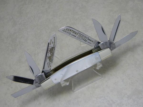 Fight'n Rooster Germany Pearl "Kentucky Cutlery Assn." 8 Blade Congress Knife c.1983 Fight'n Rooster Germany Pearl "Kentucky Cutlery Assn." 8 Blade Congress Knife c.1983