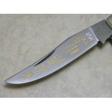 Fight'n Rooster Germany Pearl "Tar Heel Cutlery Club" Mini Trapper Knife c.1982 Fight'n Rooster Germany Pearl "Tar Heel Cutlery Club" Mini Trapper Knife c.1982